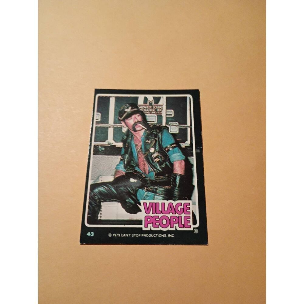Vintage 1979 Village People Trading Card #43 Disco Era Vintage Music Collectible